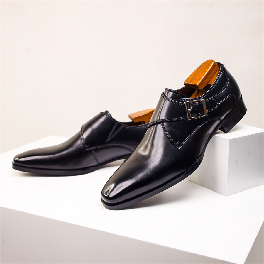 Aidan | Men’s Tapered Square Toe Monk Strap Dress Shoes