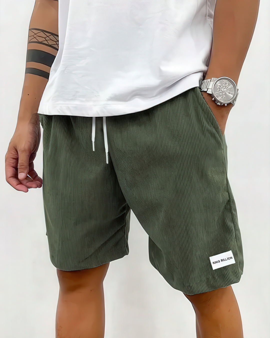 Aiden | Men’s Textured Ribbed Drawstring Summer Shorts