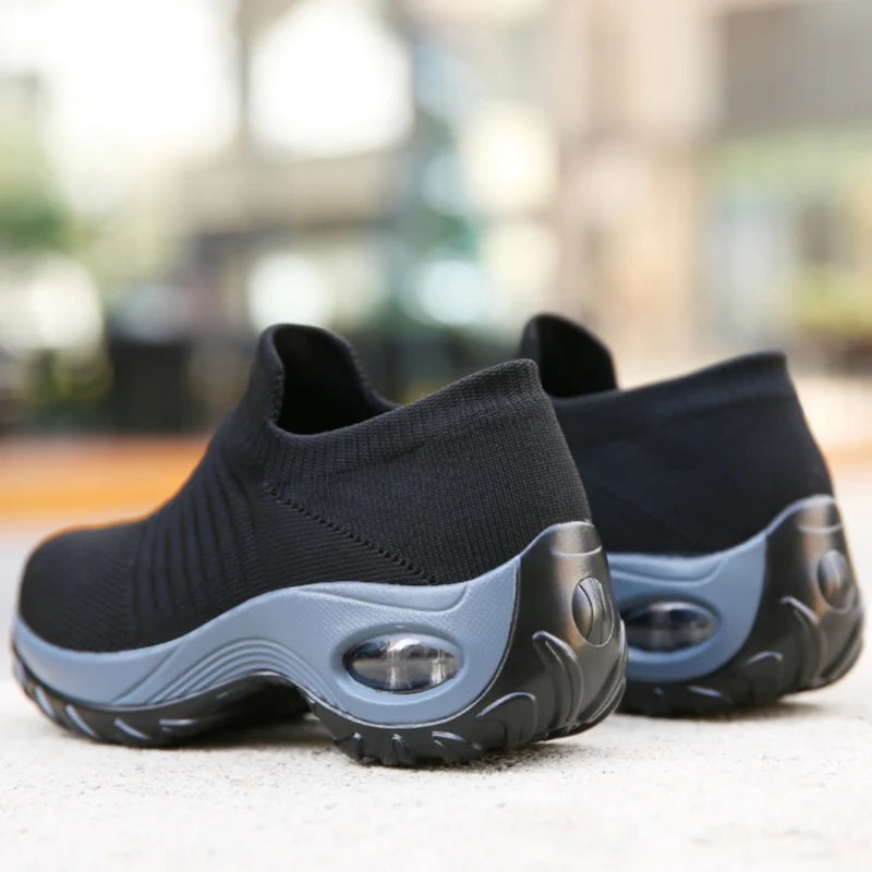 Ailene | Women’s Round Toe Slip On Platform Walking Sneakers