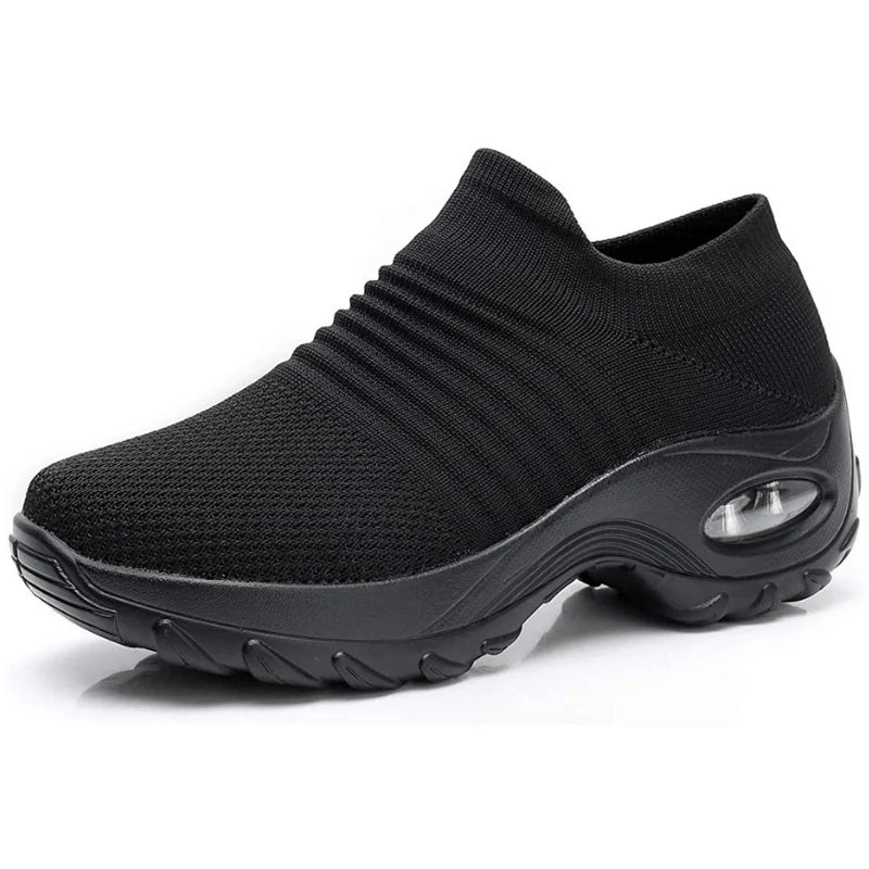 Ailene | Women’s Round Toe Slip On Platform Walking Sneakers