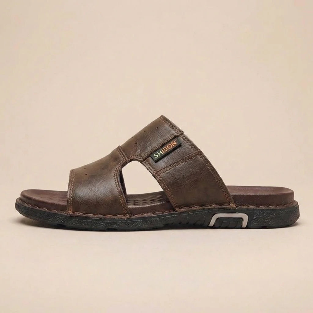Ainsley | Men's Wide Band Slip-On Open-Toe Slippers