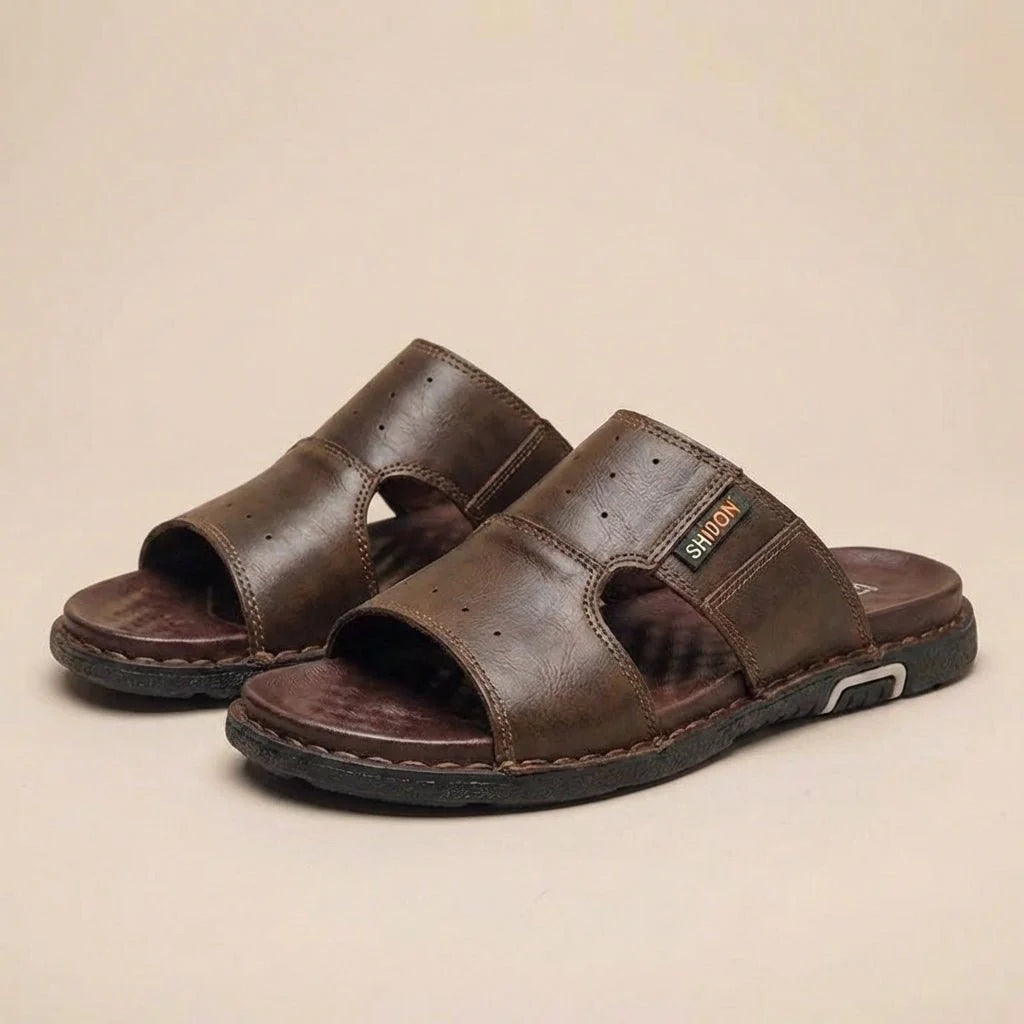 Ainsley | Men's Wide Band Slip-On Open-Toe Slippers