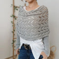 Airlea | Women’s Mesh Long Sleeve Wrap Front Knitted Shawl