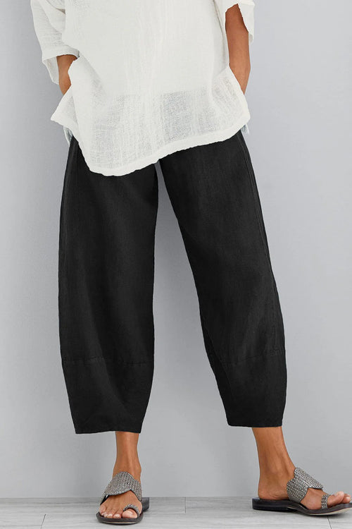 Aizada | Women's Pocket Cropped Length Wide Leg Trousers