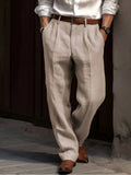 Akosua | Men's Pleated Front Straight Leg Pockets Dress Pants