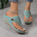 Akouavi | Women's Cutout Wedge Platform Slip On Open Toe Slides