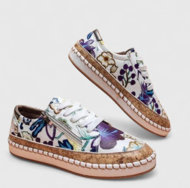 Alamea | Women's Low Top Zipper Closed Toe Lace Up Shoes