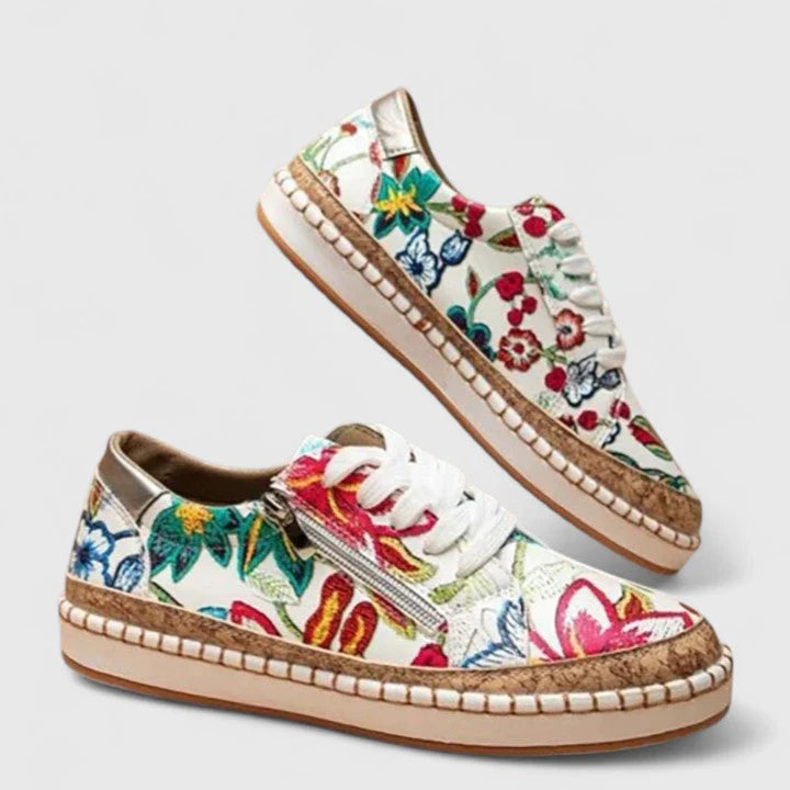 Alamea | Women's Low Top Zipper Closed Toe Lace Up Shoes