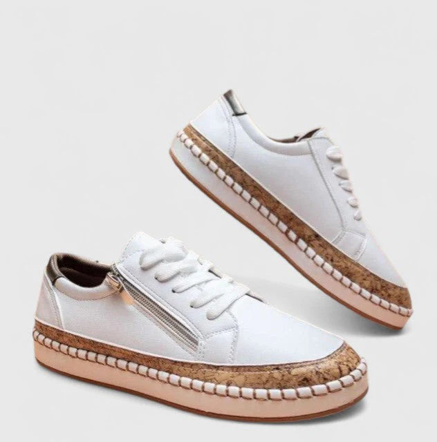 Alamea | Women's Low Top Zipper Closed Toe Lace Up Shoes