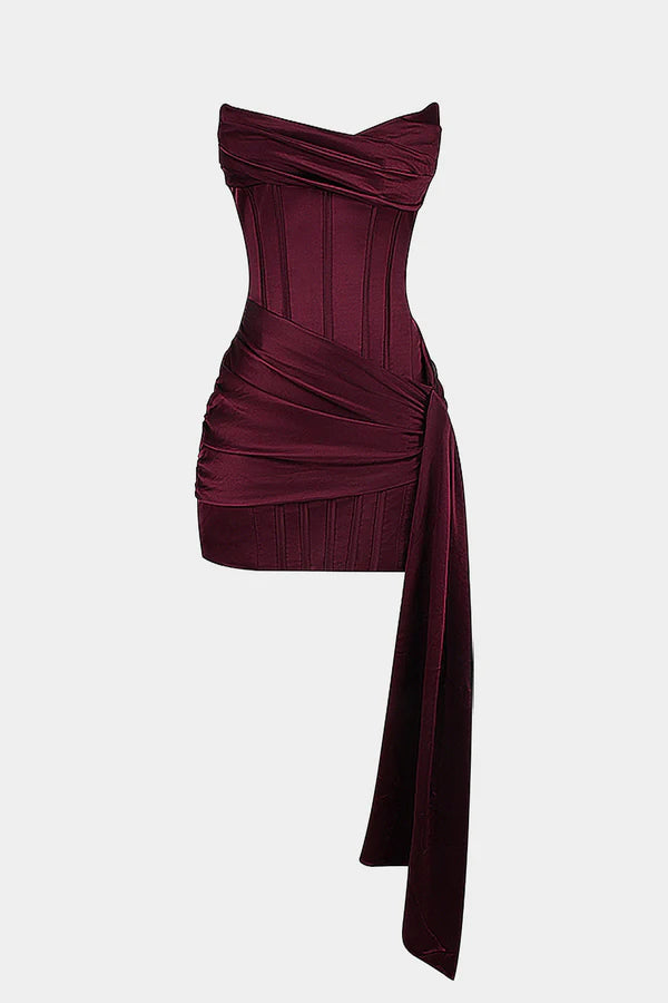 Alamea | Women's Sleeveless Asymmetrical Bodycon Mini Party Dress
