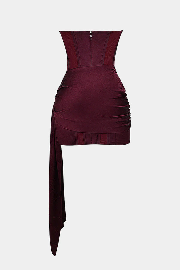 Alamea | Women's Sleeveless Asymmetrical Bodycon Mini Party Dress