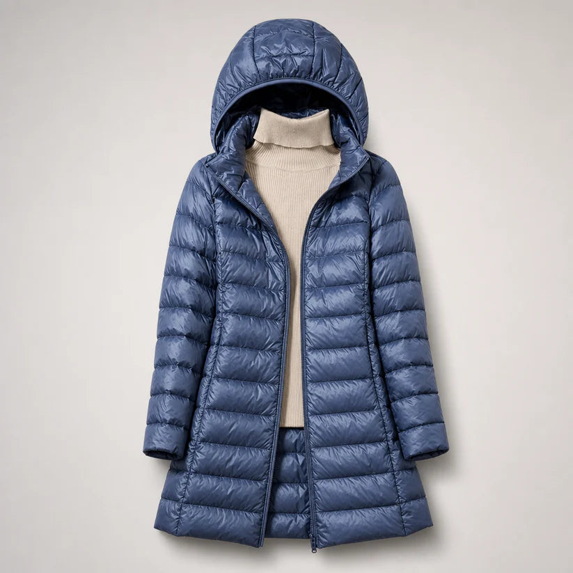 Albane | Women’s Front Zip Hooded Long Sleeve Winter Jacket