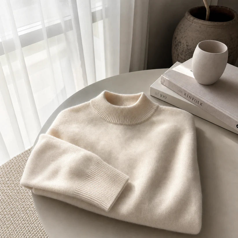 Alberta | Women’s Drop Shoulder Crew Neck Cashmere Sweater