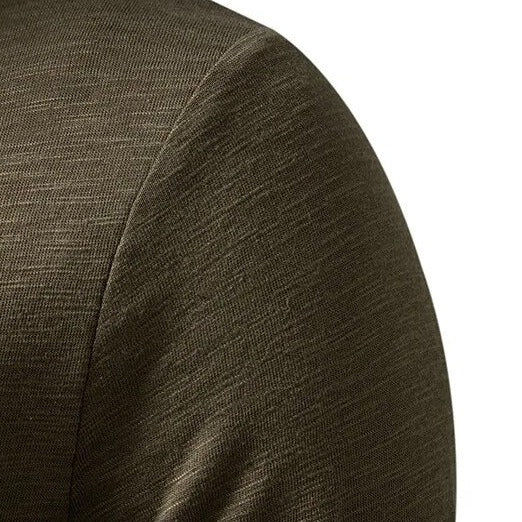 Alberto | Men’s Textured Long Sleeve Slim Fit Henley Shirt