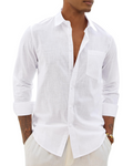 Alcander | Men's Collared Long Sleeve Button Front Dress Shirt