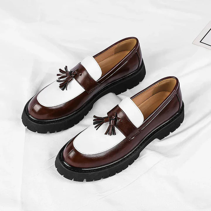 Aldous | Men’s Two Tone Closed Toe Slip On Dress Loafers