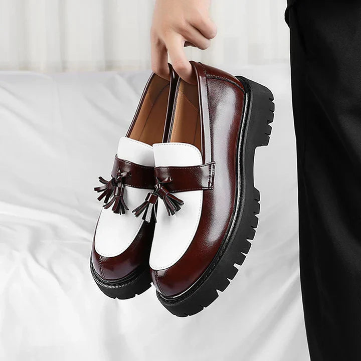 Aldous | Men’s Two Tone Closed Toe Slip On Dress Loafers