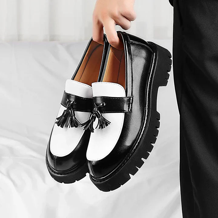 Aldous | Men’s Two Tone Closed Toe Slip On Dress Loafers
