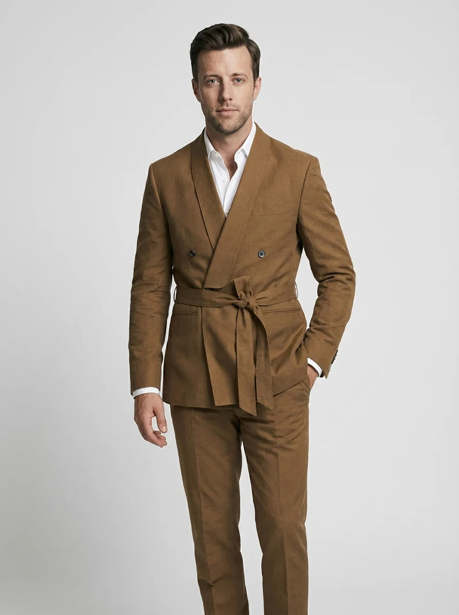 Alexander | Men's Three Piece Belted Wedding Suit