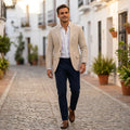 Alexine | Men's Single-Breasted Long Sleeve Fitted Blazer