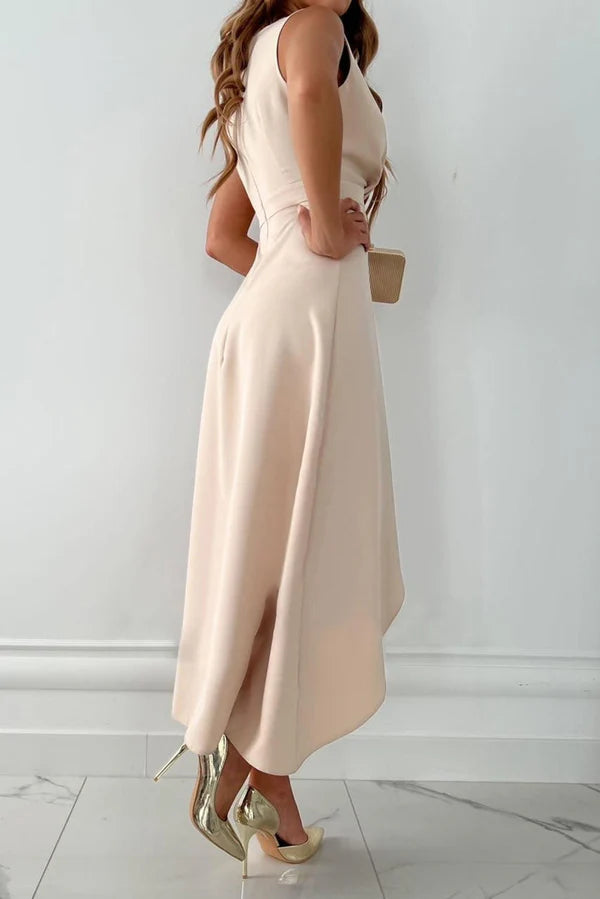 Alexis | Women’s V Neck Asymmetrical Wedding Guest Dress