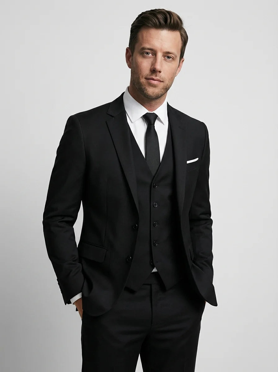 Alfie | Men’s Structured Notch Lapel Three Piece Suit