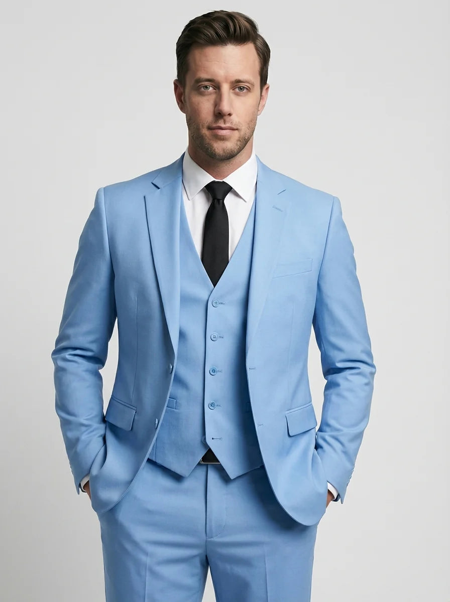 Alfie | Men’s Structured Notch Lapel Three Piece Suit