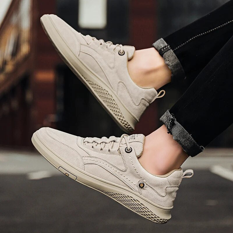 Alfonso | Men’s Round Toe Lace Up Low Top Sneakers