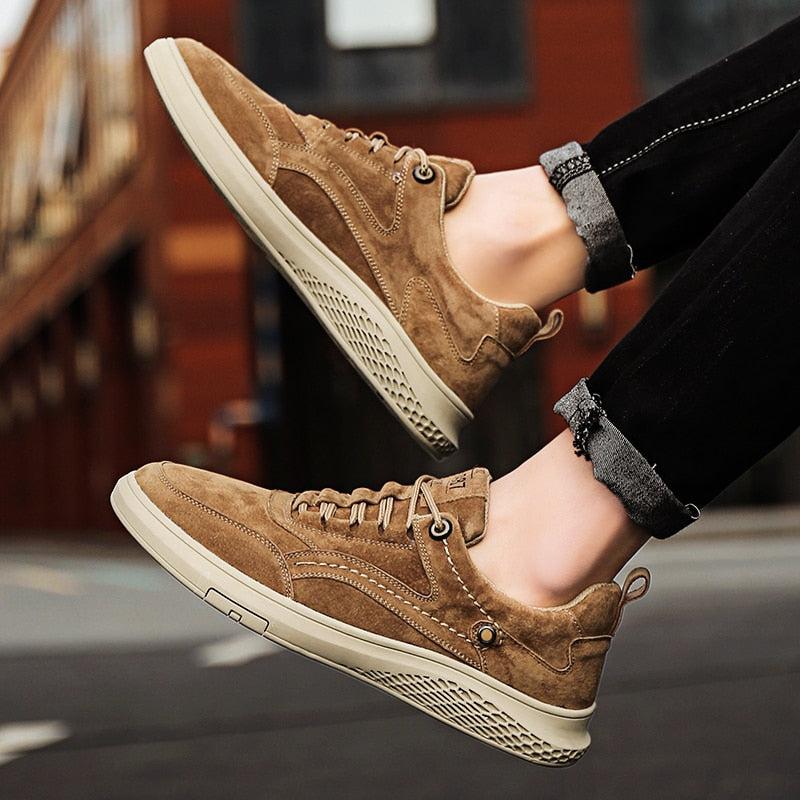Alfonso | Men’s Round Toe Lace Up Low Top Sneakers