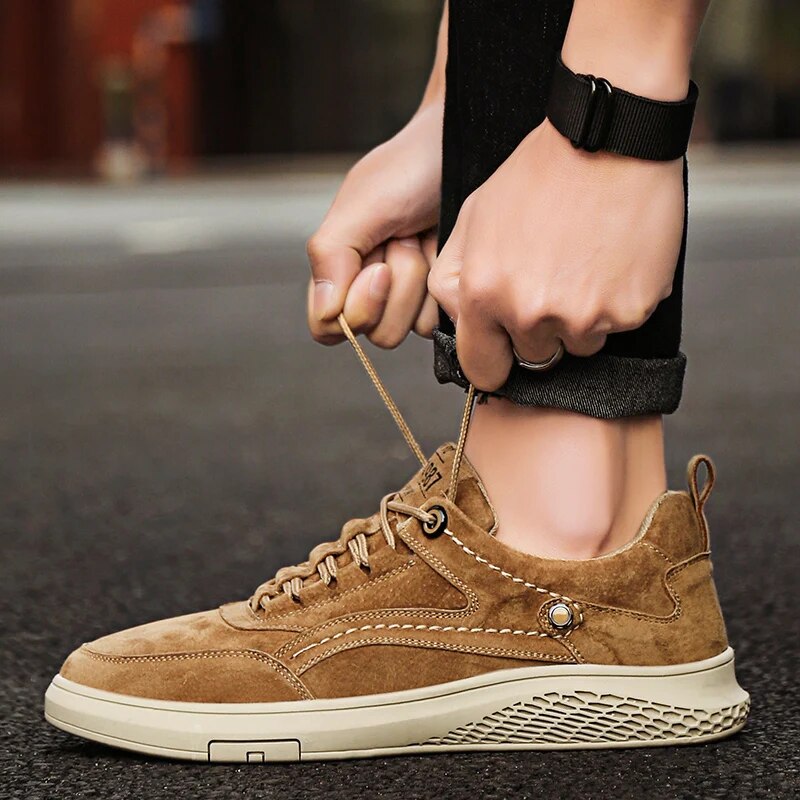 Alfonso | Men’s Round Toe Lace Up Low Top Sneakers
