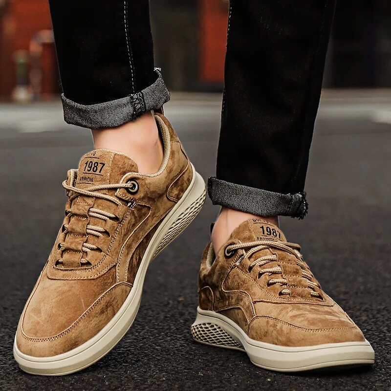 Alfonso | Men’s Round Toe Lace Up Low Top Sneakers
