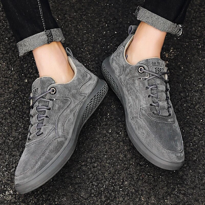 Alfonso | Men’s Round Toe Lace Up Low Top Sneakers