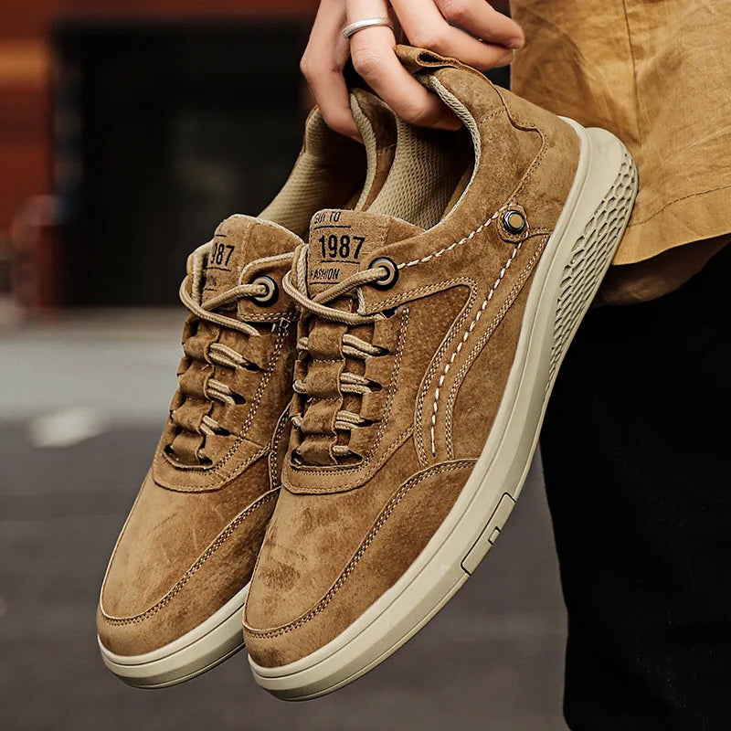 Alfonso | Men’s Round Toe Lace Up Low Top Sneakers