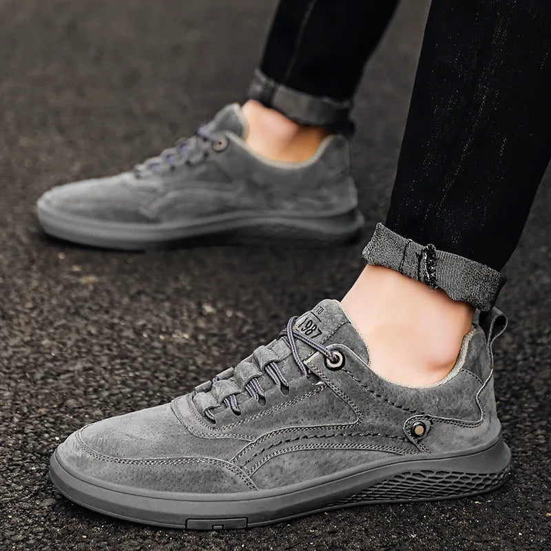 Alfonso | Men’s Round Toe Lace Up Low Top Sneakers