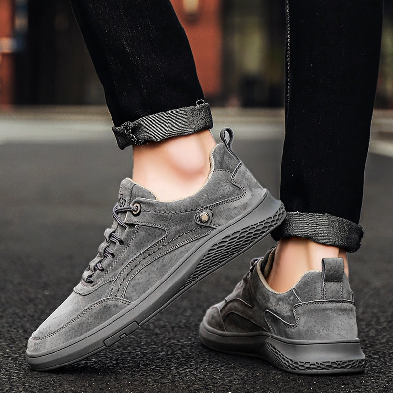 Alfonso | Men’s Round Toe Lace Up Low Top Sneakers