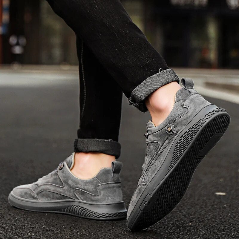 Alfonso | Men’s Round Toe Lace Up Low Top Sneakers