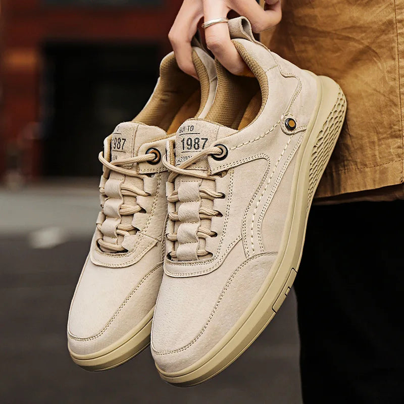 Alfonso | Men’s Round Toe Lace Up Low Top Sneakers