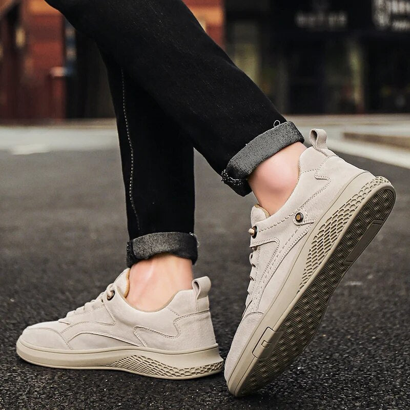 Alfonso | Men’s Round Toe Lace Up Low Top Sneakers