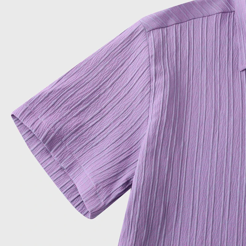 Alfredo | Men’s Textured Vertical Stripe Polo Shirt