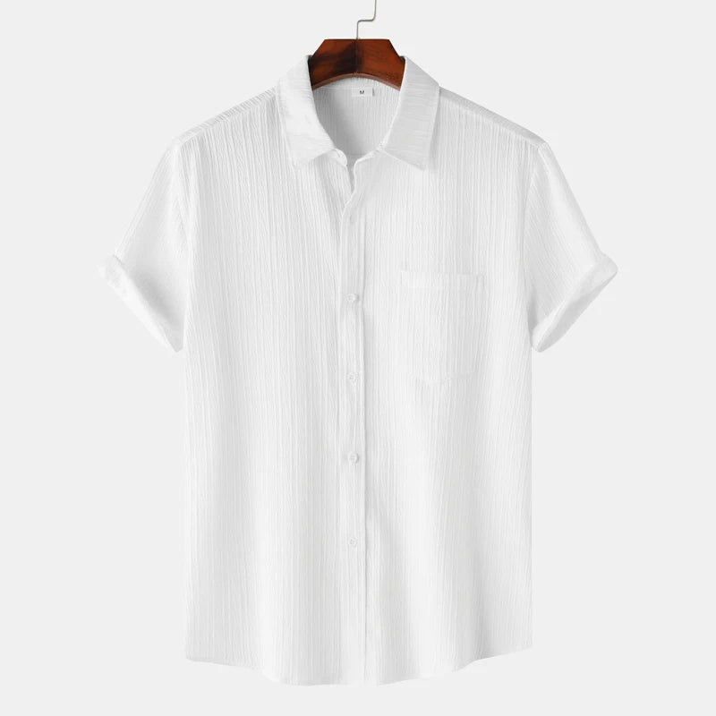 Alfredo | Men’s Textured Vertical Stripe Polo Shirt