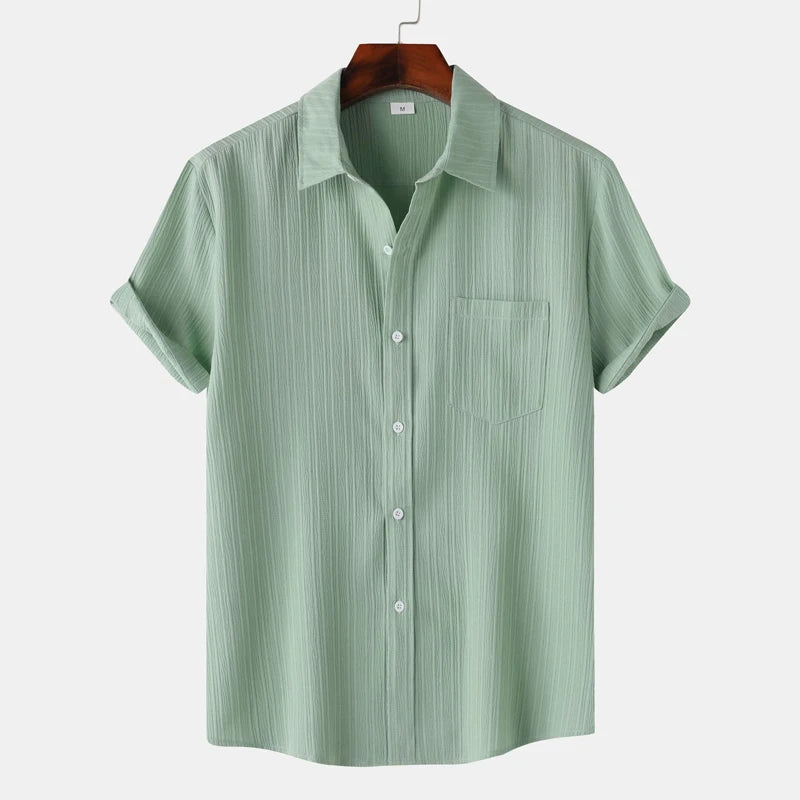 Alfredo | Men’s Textured Vertical Stripe Polo Shirt