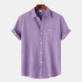 Alfredo | Men’s Textured Vertical Stripe Polo Shirt