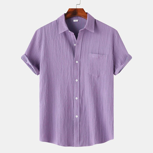 Alfredo | Men’s Textured Vertical Stripe Polo Shirt
