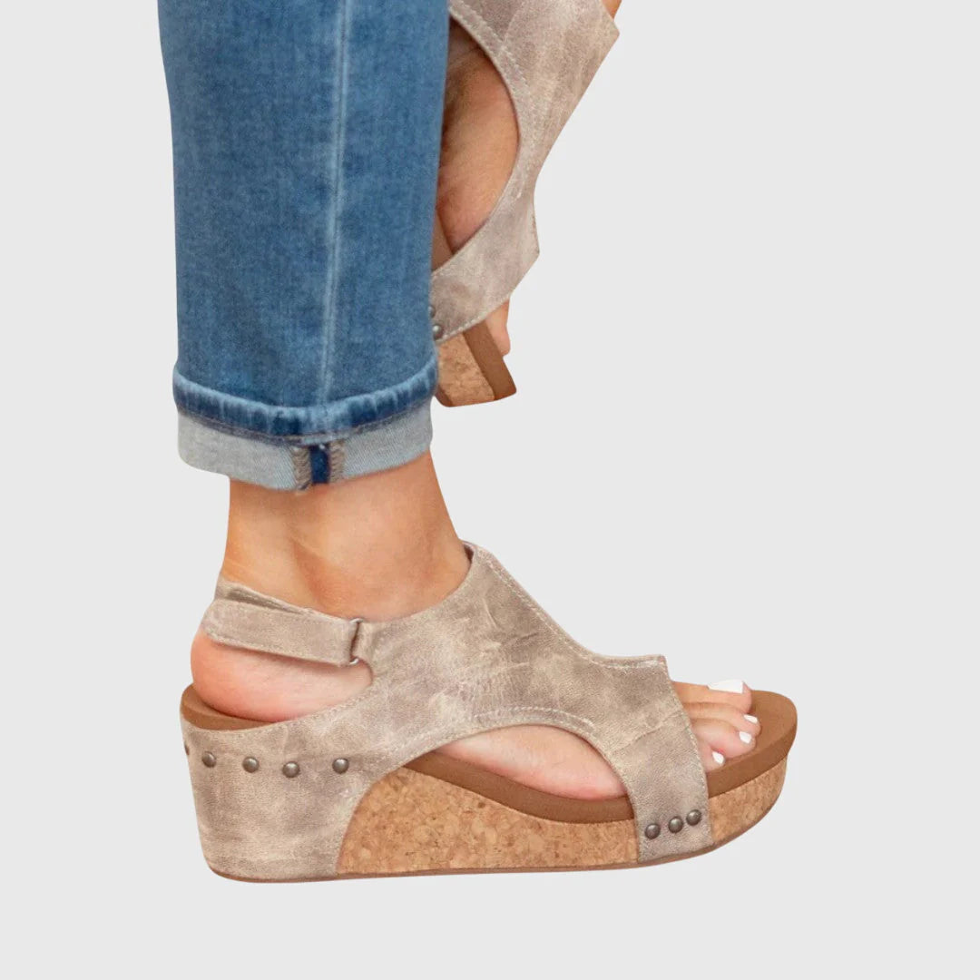 Alice | Women’s Open Toe Slingback Platform Wedge Sandals