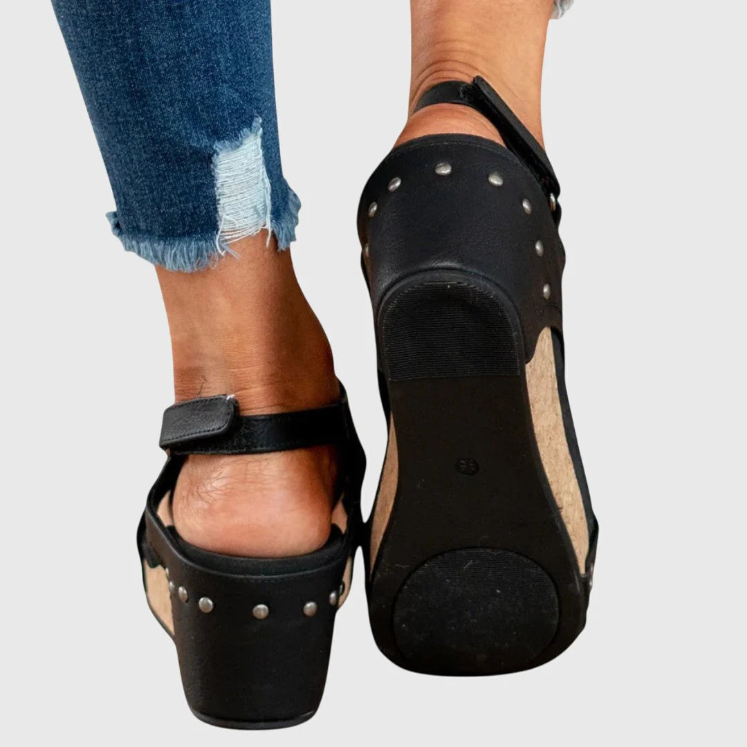 Alice | Women’s Open Toe Slingback Platform Wedge Sandals