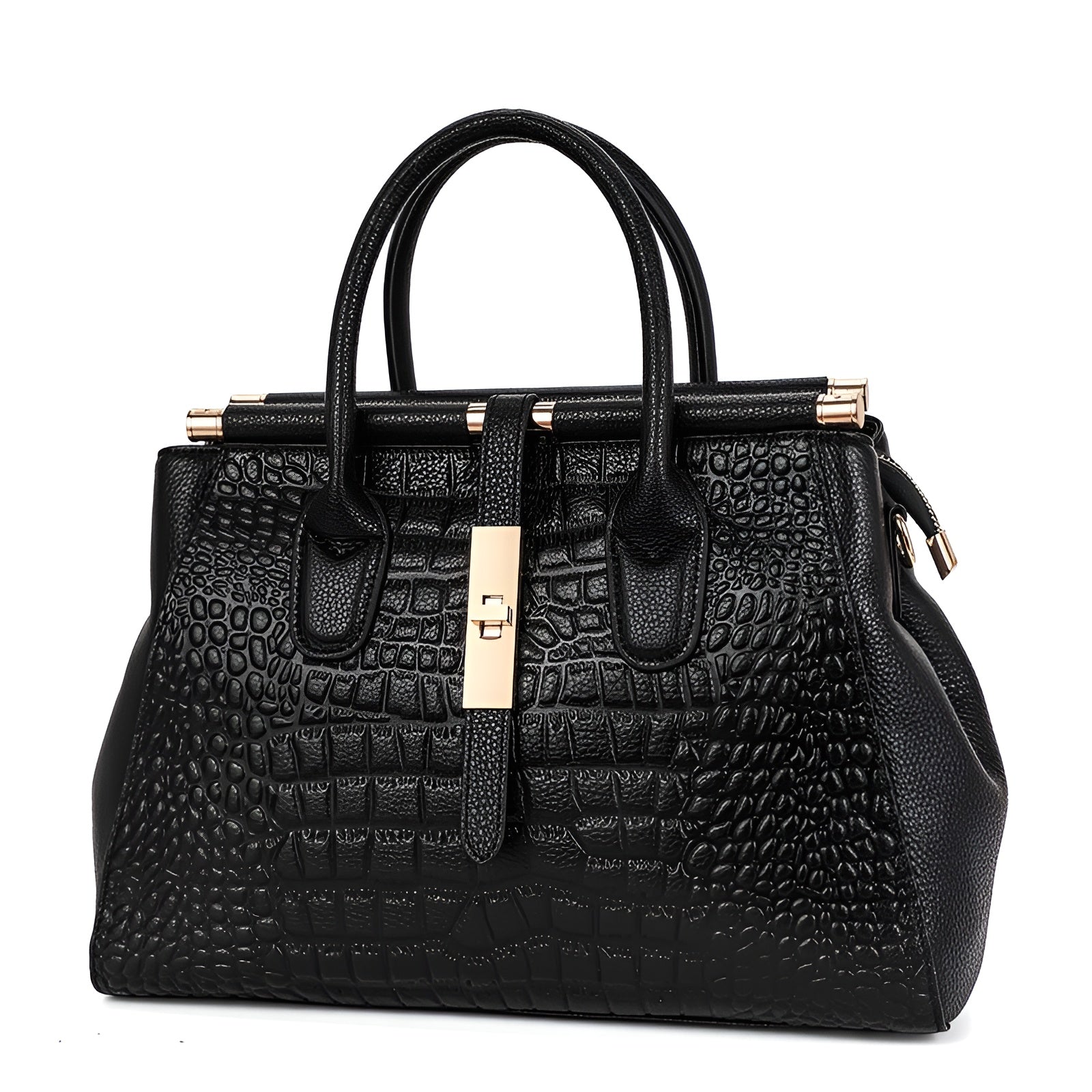 Alice | Women’s Textured Crossbody Shoulder Black Bag