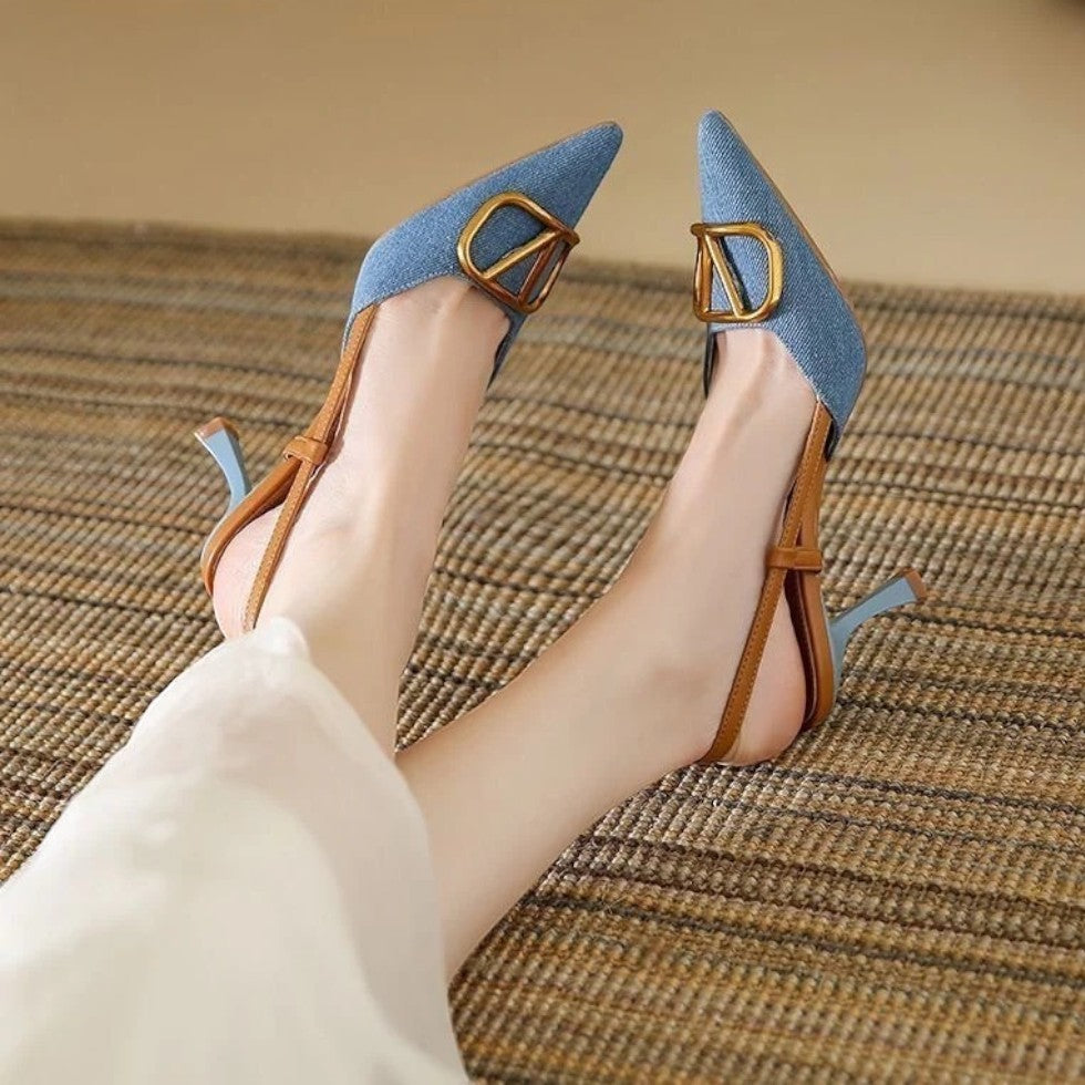 Alicia | Women’s Pointed Toe Slingback Wedding Guest Heel