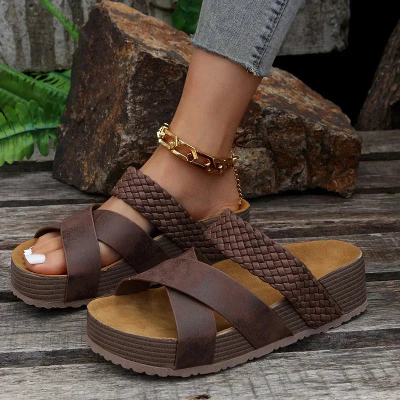 Alina | Women’s Criss Cross Strap Summer Sandals