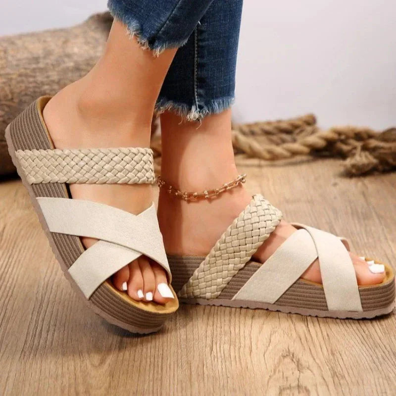 Alina | Women’s Criss Cross Strap Summer Sandals