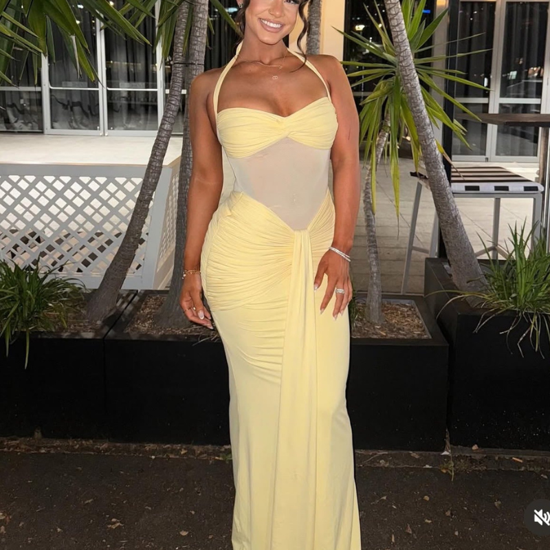 Alisha | Women’s Halter Neck Backless Grad Party Dress